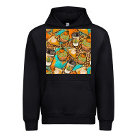 Black autumn cupcakes seamless pattern Urban Hoodie - BundleAndBundleShop