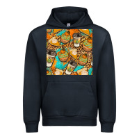 Navy autumn cupcakes seamless pattern Urban Hoodie - BundleAndBundleShop