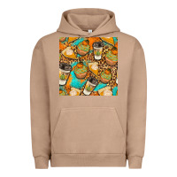 Pigment Burro autumn cupcakes seamless pattern Urban Hoodie - BundleAndBundleShop