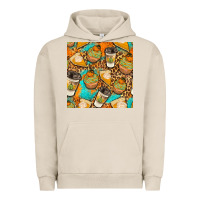 Pigment French Oak autumn cupcakes seamless pattern Urban Hoodie - BundleAndBundleShop