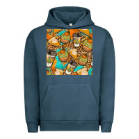 Pigment Midnight Navy autumn cupcakes seamless pattern Urban Hoodie - BundleAndBundleShop