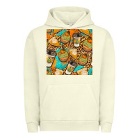 Pigment Pistachio autumn cupcakes seamless pattern Urban Hoodie - BundleAndBundleShop