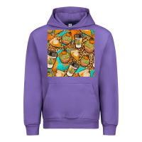 Tulip autumn cupcakes seamless pattern Urban Hoodie - BundleAndBundleShop