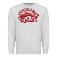 Dove Grey Feeling Loved Valentine's Day Premium Sweatshirt - RanaPortraitStore