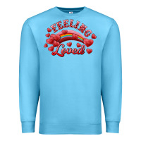 Ocean Blue Feeling Loved Valentine's Day Premium Sweatshirt - RanaPortraitStore