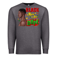 Charcoal Heather black men are dope black man Premium Sweatshirt - texasbilliewilder