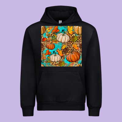 Fall Pumpkin Seamless Pattern Urban Hoodie Designed By Bundleandbundleshop