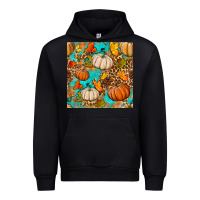Black fall pumpkin seamless pattern Urban Hoodie - BundleAndBundleShop