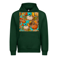 Forest Green fall pumpkin seamless pattern Urban Hoodie - BundleAndBundleShop