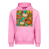 Fuchsia Pink fall pumpkin seamless pattern Urban Hoodie - BundleAndBundleShop