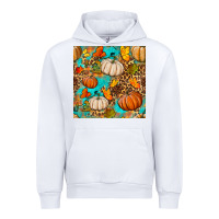 White fall pumpkin seamless pattern Urban Hoodie - BundleAndBundleShop