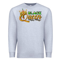 Heather Grey black queen Premium Sweatshirt - texasbilliewilder