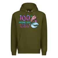 Army Green 100 mermazing days of school Premium Hoodie - Artiststas