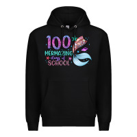 Black 100 mermazing days of school Premium Hoodie - Artiststas