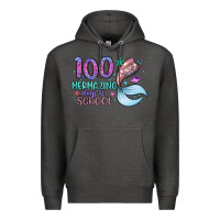 Charcoal Heather 100 mermazing days of school Premium Hoodie - Artiststas