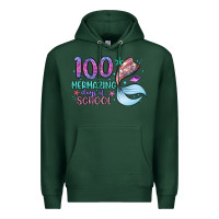Sports Green 100 mermazing days of school Premium Hoodie - Artiststas