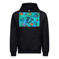 Black Turtle Seashells Starfish Urban Hoodie - Artiststas
