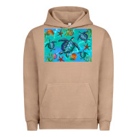 Pigment Burro Turtle Seashells Starfish Urban Hoodie - Artiststas