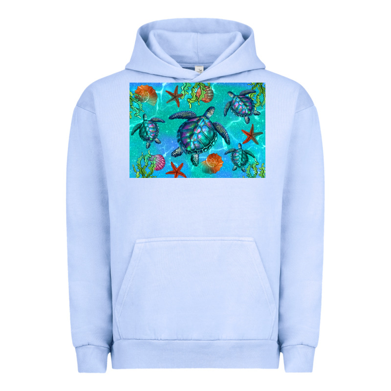 Turtle Seashells Starfish Urban Hoodie by Artiststas | Teevron
