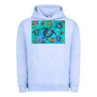 Pigment Grape Ice Turtle Seashells Starfish Urban Hoodie - Artiststas