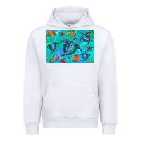 White Turtle Seashells Starfish Urban Hoodie - Artiststas