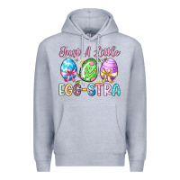 Heather Grey just a little egg stra Premium Hoodie - Artiststas