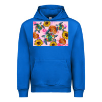 Cobalt Sunflowers Turtle Urban Hoodie - Artiststas