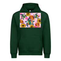 Foreset Green Sunflowers Turtle Urban Hoodie - Artiststas