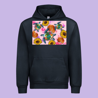 Sunflowers Turtle Urban Hoodie Designed By Artiststas