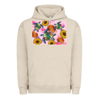 Pigment French Oak Sunflowers Turtle Urban Hoodie - Artiststas