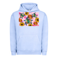 Pigment Grape Ice Sunflowers Turtle Urban Hoodie - Artiststas