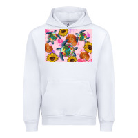 White Sunflowers Turtle Urban Hoodie - Artiststas