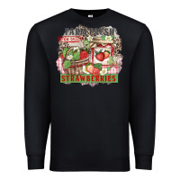 Black farm fresh strawberries Premium Sweatshirt - Zillion Design Studio