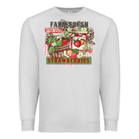 Dove Grey farm fresh strawberries Premium Sweatshirt - Zillion Design Studio