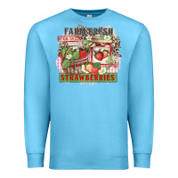 Ocean Blue farm fresh strawberries Premium Sweatshirt - Zillion Design Studio