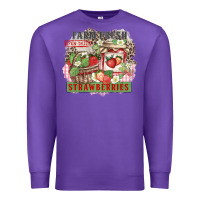 Purple farm fresh strawberries Premium Sweatshirt - Zillion Design Studio