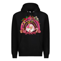 Black pink christmas believe  rainbow Premium Hoodie - AdoDesignShop