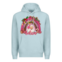 Blue Mist pink christmas believe  rainbow Premium Hoodie - AdoDesignShop