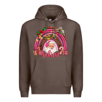Coffee pink christmas believe  rainbow Premium Hoodie - AdoDesignShop