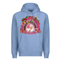 Colony Blue pink christmas believe  rainbow Premium Hoodie - AdoDesignShop