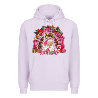 Lilac pink christmas believe  rainbow Premium Hoodie - AdoDesignShop