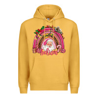 Mustard pink christmas believe  rainbow Premium Hoodie - AdoDesignShop