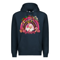 Navy pink christmas believe  rainbow Premium Hoodie - AdoDesignShop