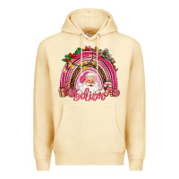 Pina Colada pink christmas believe  rainbow Premium Hoodie - AdoDesignShop