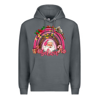 Rock pink christmas believe  rainbow Premium Hoodie - AdoDesignShop