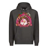Smoke pink christmas believe  rainbow Premium Hoodie - AdoDesignShop