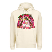 Tofu pink christmas believe  rainbow Premium Hoodie - AdoDesignShop