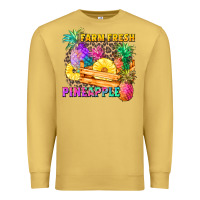 Antique Gold farm fresh pineapple Premium Sweatshirt - Zillion Design Studio
