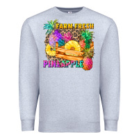 Heather Grey farm fresh pineapple Premium Sweatshirt - Zillion Design Studio