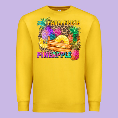 Farm Fresh Pineapple Premium Sweatshirt Designed By Zillion Design Studio